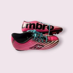 Umbro Pink & Teal Soccer Cleats – Girls Youth Size 2